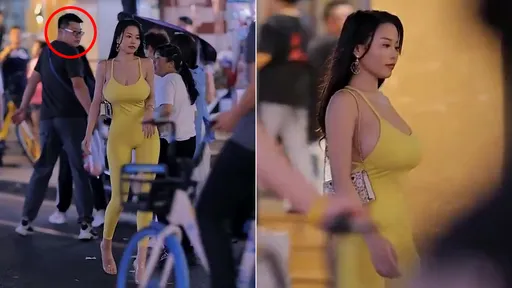 正妹散步「豪乳超吸睛」 這幕撞臉讓鄉民笑了:Joeman回頭看得太明顯