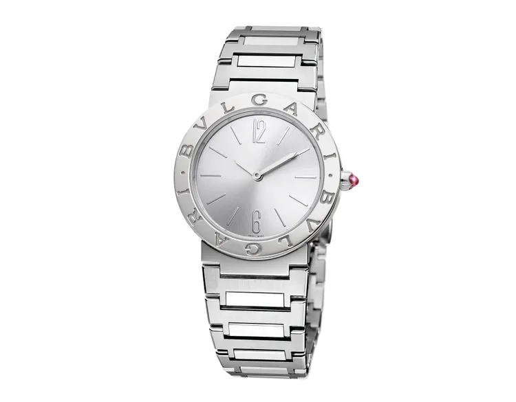 BVLGARI BVLGARI精鋼女錶，約11萬4000元。品牌提供