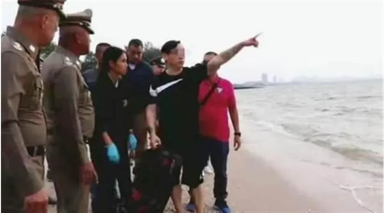 盧男下毒手後，將屍體塞進行李箱並拋向大海。翻攝微博
