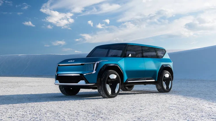 Kia原廠今年推出的EV9豪華旗艦電動概念車，預計會在明年以量產車姿態導入國內銷售。原廠照片