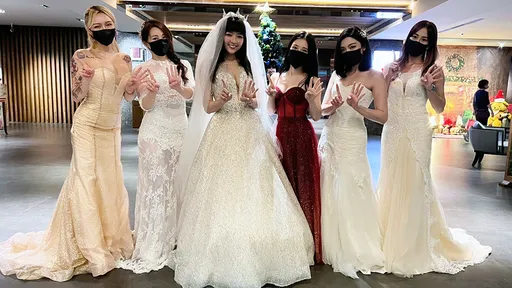 6美合體「爆乳禮服」來了！　鄭家純紅色性感、田慎節白紗出嫁