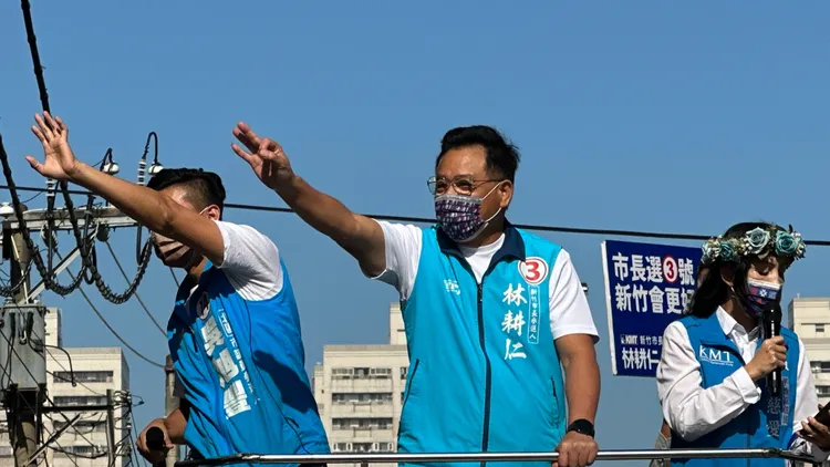 林耕仁說，昨天（9日）早上聽說高虹安住院，後來到楊文科那邊拜訪「我們也很訝異」。林耕仁競辦提供