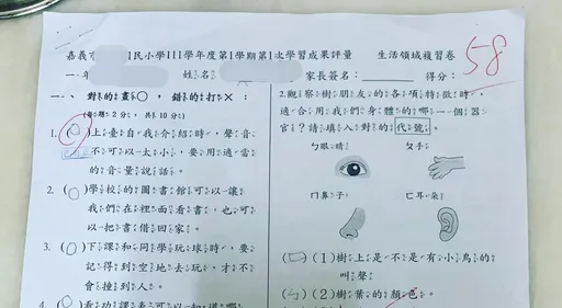 小一考58分！爸傻眼「該怎麼教」　釣出超勵志「10分當主管」過來人