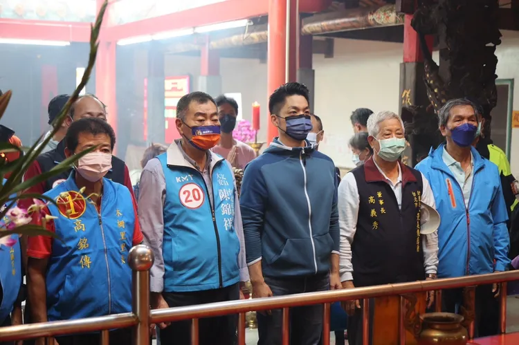 蔣萬安放鳥媒體，原來是因為和陳錦祥拜廟。蔣辦提供