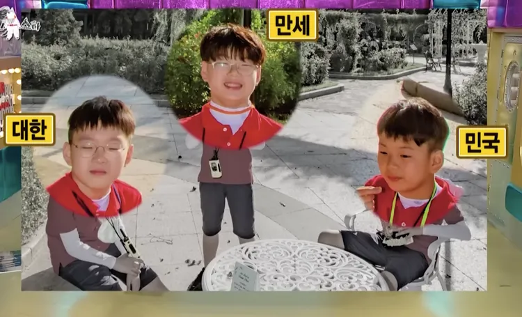 大韓（左起）、萬歲、民國已經是小大人。翻攝《Radio Star》YouTube