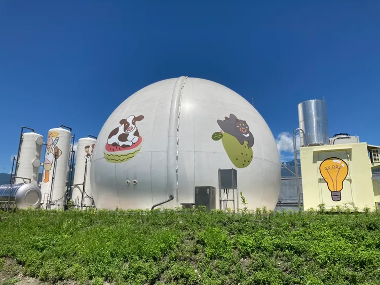 沼氣發電設施。花蓮縣政府提供
