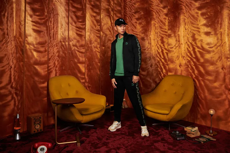 瘦子演繹PUMA 70’s Phychedelic復古迷幻時尚系列引領出帥氣態度感。品牌提供