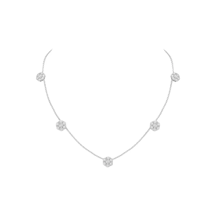 Fleurette 18K白金鑽石項鍊，約125萬元。品牌提供