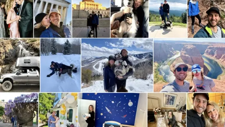 這些照片顯示霍姆斯在定罪之後仍過著多采多姿的生活。翻攝BBC新聞