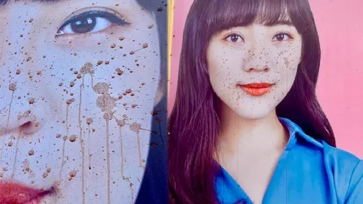 黃捷看板被吐紅汁!財哥體怨「檳榔汁...難洗...」 闖禍男抓到了