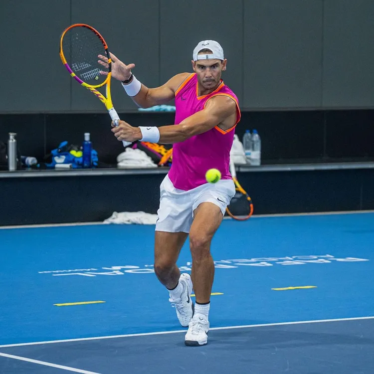 Rafael Nadal N°1香氛代表開啟揮拍模式的納達爾。翻攝rafaelnadal IG