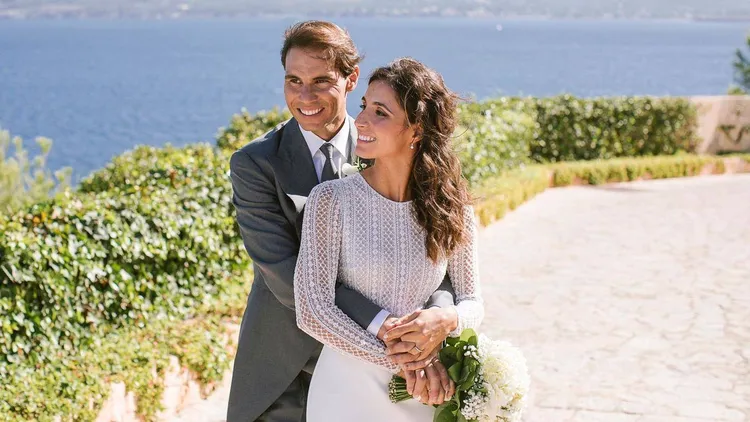 Rafael Nadal（左）與妻子Maria Perello。翻攝fundacionrafanadal.org