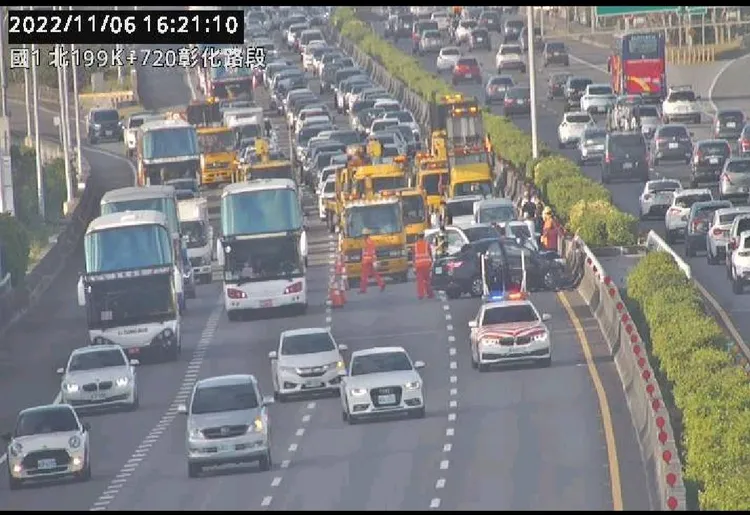 當天發生連環事故。民眾提供