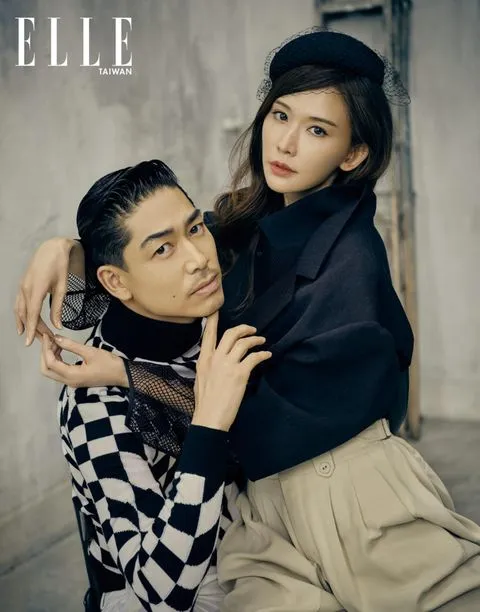 林志玲（右）與AKIRA與《ELLE》也有好交情，曾合體拍攝封面。《ELLE》提供