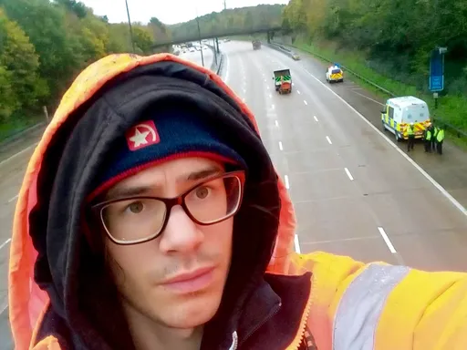 環保人士爬上倫敦高速公路門架抗議 釀封路塞車