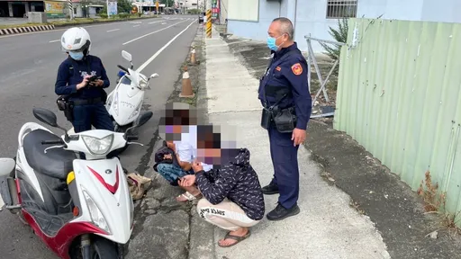 雙載情侶見警心虛機車逆騎 違規被攔事情大條了