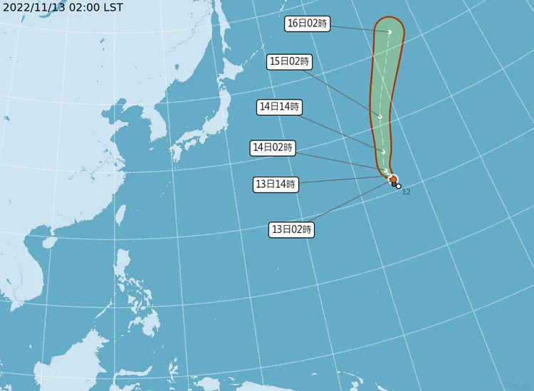 「山貓」颱風對台灣沒有直接影響。氣象局