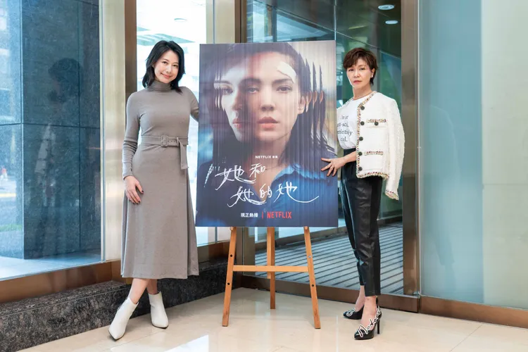 于子育（右）坦言幸好對手是丁寧。八大提供