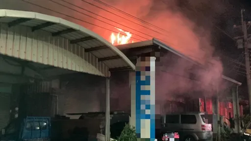 雲林汽修廠惡火「有人受困」　婦全身焦黑倒在樓梯口