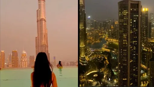 杜拜飯店頂樓夜景超豪奢！辣妹醉了：這是泳池還是溫泉？