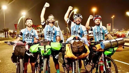 超瘋狂！4人騎單車177天、橫跨1萬公里　就為在世界盃看梅西