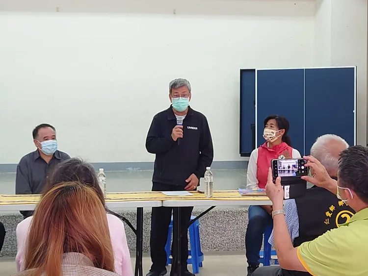 陳建仁稱讚蔡培慧具有同樣的精神及能力，是南投縣最好的牧羊人。蔡培慧團隊提供