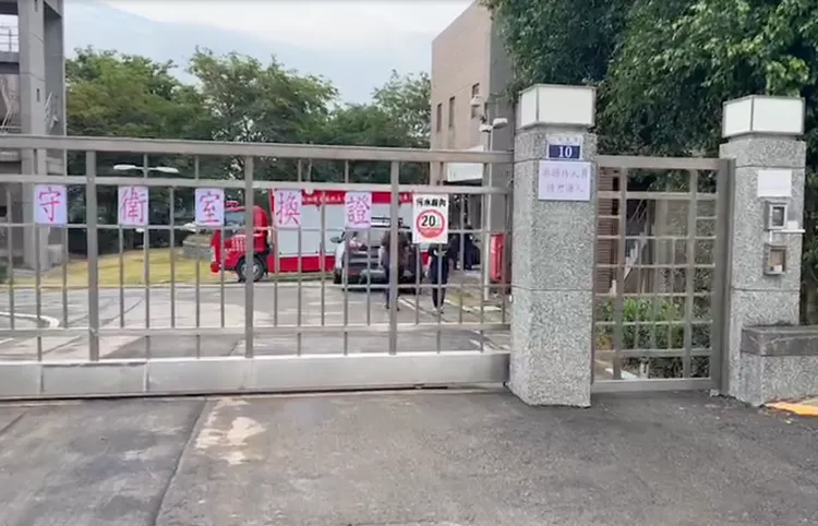 中科汙水處理廠位在大雅區科雅路，門禁森嚴。讀者提供
