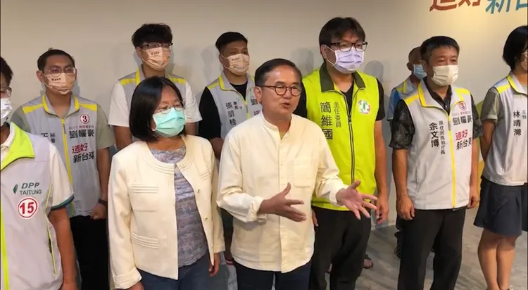 台東縣長候選人劉櫂豪不僅對自身團隊及選民表達感謝，他也勉勵團隊繼續為台東努力。讀者提供