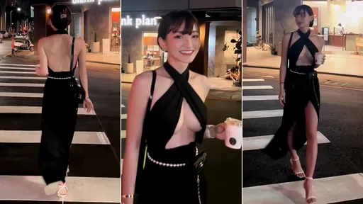雙彈勝子彈！正妹棠娜美乳輕搖過馬路　「教你們如何走路有風」