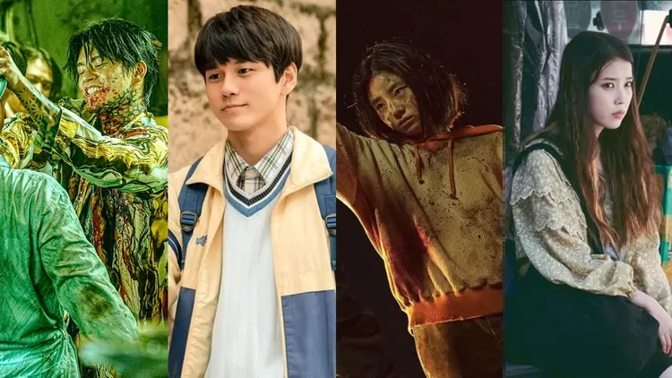 《行動代號：狼狩獵》徐仁國（左起）、《人生真美麗》邕聖祐、《魔女二部曲：另一個她》申始雅、《嬰兒轉運站》IU分別入圍男女新人獎。車庫娛樂提供