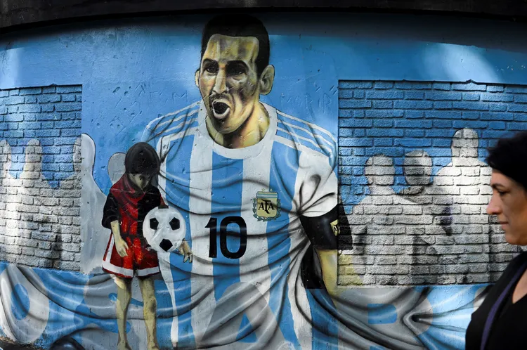 梅西是全阿根廷的英雄。法新社