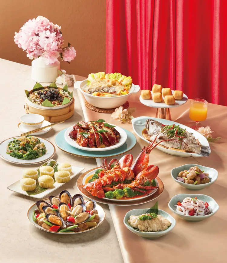 莆田今年年菜主打6至8人小家庭，9道佳餚組合，每組售價5888元。業者提供