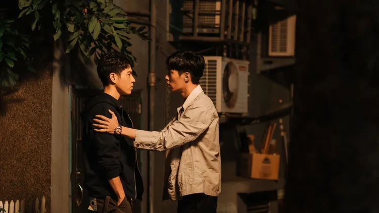 吳岳擎（左）、余晉有場後巷重情緒戲。結果娛樂提供