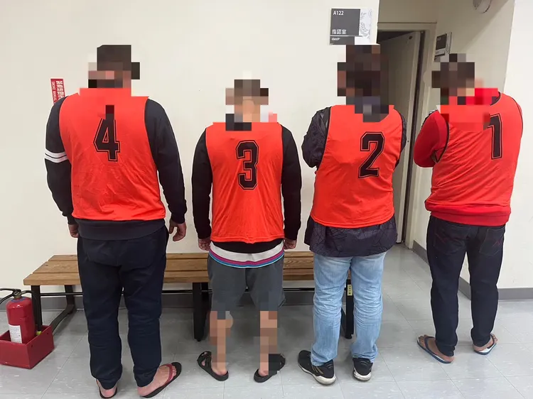 警方逮捕林男(1號)等嫌犯。蘆洲警分局提供