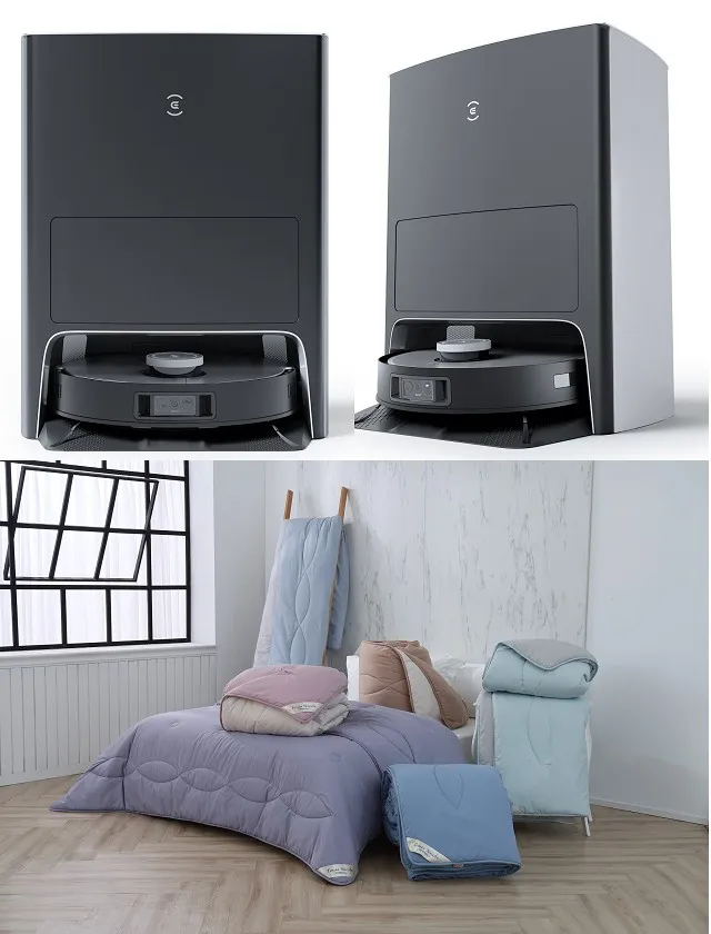 上圖為【ECOVACS 科沃斯】X1 OMNI全能旗艦掃拖機，原價30,888元，momo購物網雙11優惠價只要26,888元。下圖為東妮寢飾暖膚舒柔棉水洗冬被-雙人，原價1,680元，活動價只要1,211元。momo購物網提供