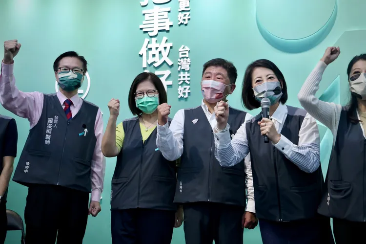 陳時中陣營選前之夜最後選定北平東路。林林攝