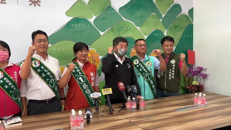 陳時中表示來中彰投蹭大家的熱度。田兆緯攝