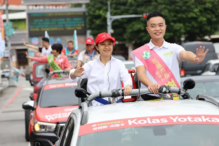 KOLAS與花蓮市長候選人謝豪杰。競總提供