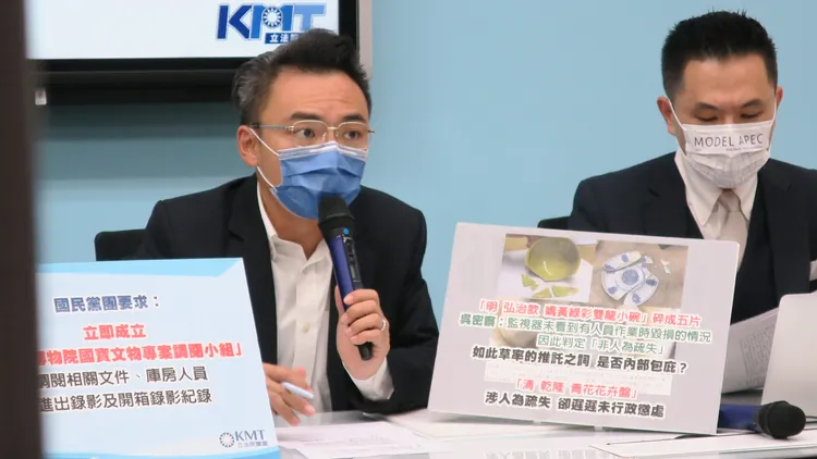 洪孟楷批評故宮連調查報告也可以抄，抄襲已變成民進黨執政DNA。施智齡攝