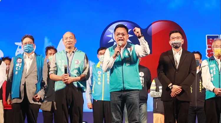 林耕仁激動致詞。林耕仁競辦提供