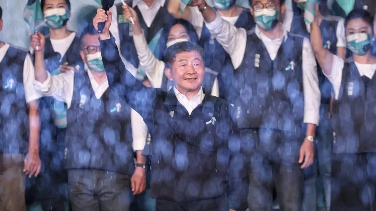 陳時中強調，他背後有優秀的黨員、學者與偉大的台北市民。葉志明攝