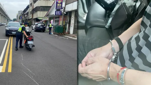 台中2騎士碰撞輕傷 他一吹GG了遭上銬帶走