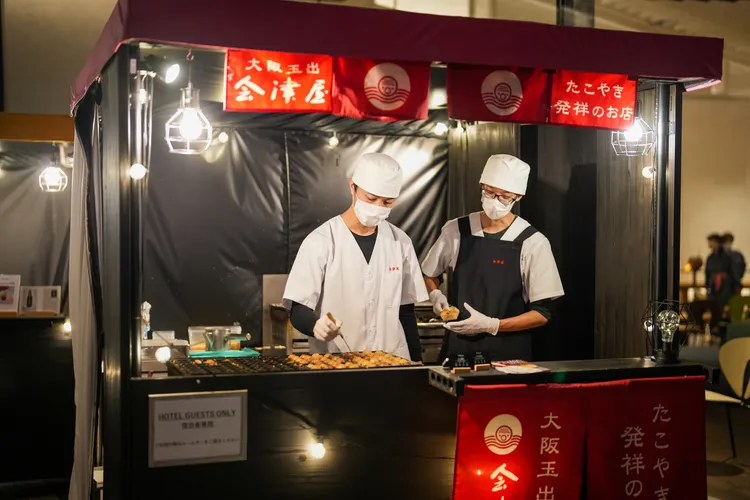 「會津屋」是大阪章魚燒的創始店。田欣雲攝