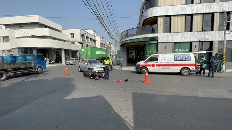 車禍發生路口。侯昌騰攝