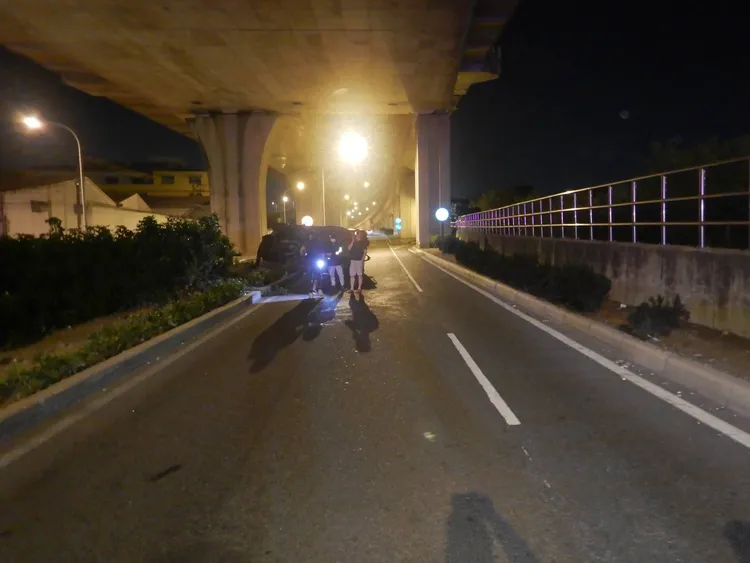 車禍地點在大里區環中東路。讀者提供