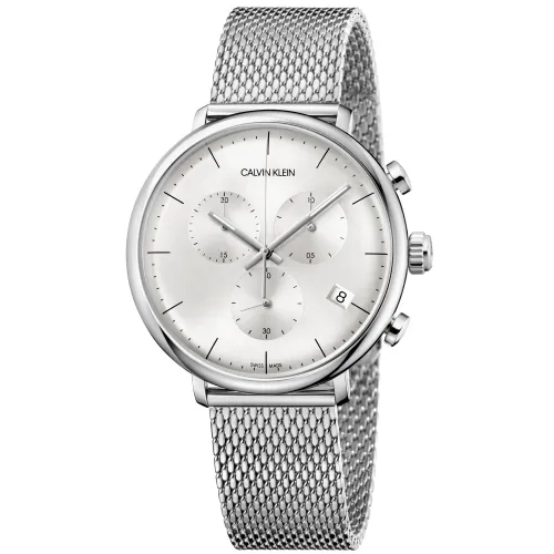 Calvin Klein CK 巔峰系列米蘭帶計時腕錶(K8M27126)43mm，樂天市場11/6 18:00 開賣，特價3,490元。取自官網
