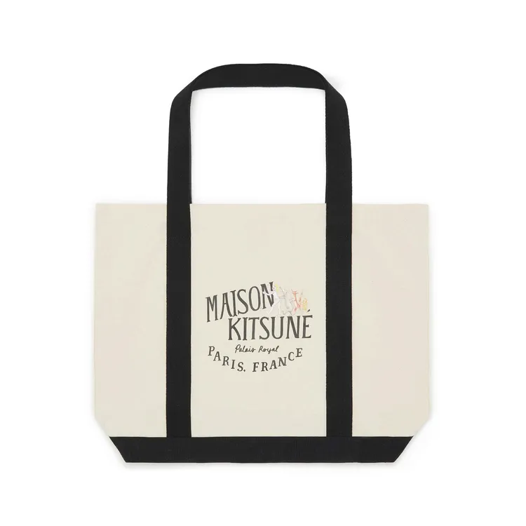Maison Kitsuné x Olympia Le-Tan經典狐狸logo帆布袋，2900元。初衣食午提供
