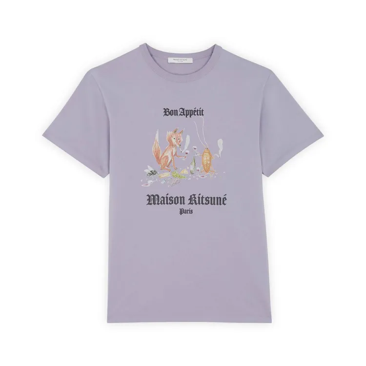 Maison Kitsuné x Olympia Le-Tan紫色狐狸盛宴短袖T恤，4500元。初衣食午提供