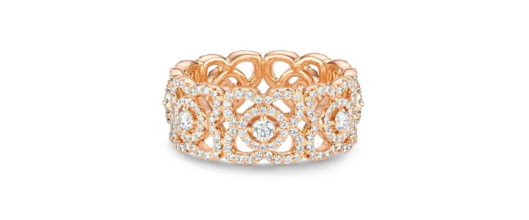 Enchanted Lotus玫瑰金戒指，26萬元。品牌提供