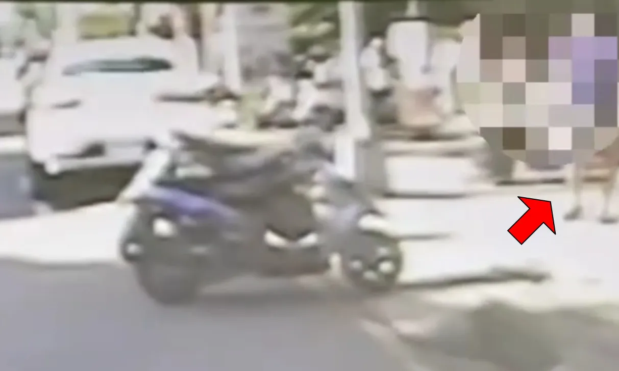 被害人陳姓男子(紅色箭頭處)被人攙扶上救護車。讀者提供